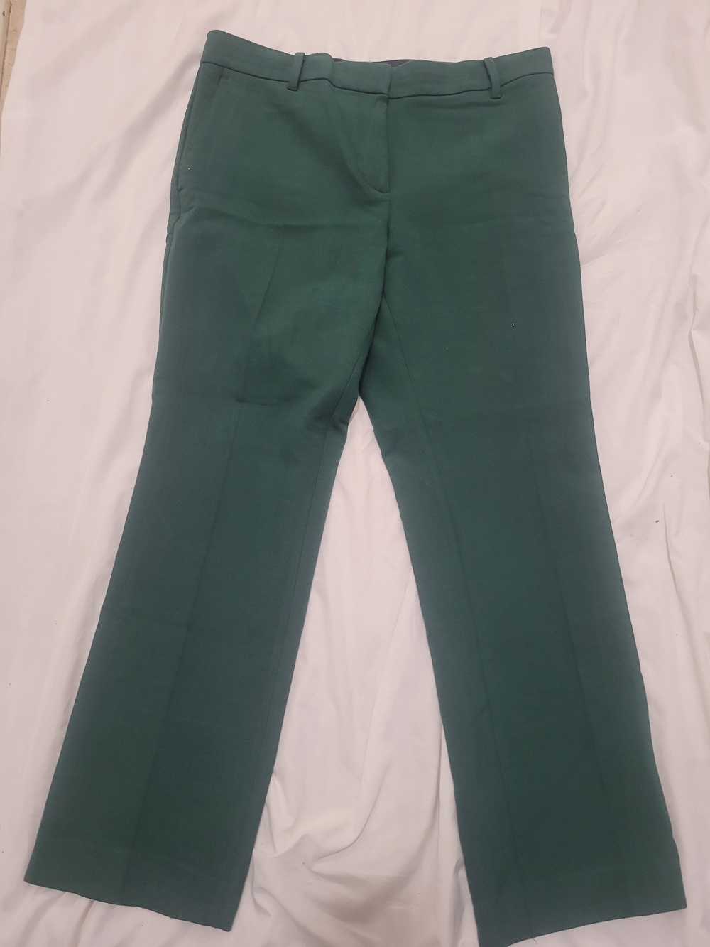 Ann Taylor Teal Straight-Leg Dress Pants